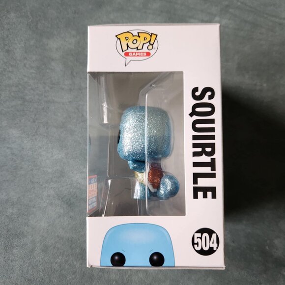 Funko Pop Pokemon Squirtle 504 Diamond 2021 Summer Convention w/ soft protector - Picture 2 of 6